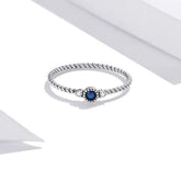 ALEXINA STERLING SILVER RIBBED RING